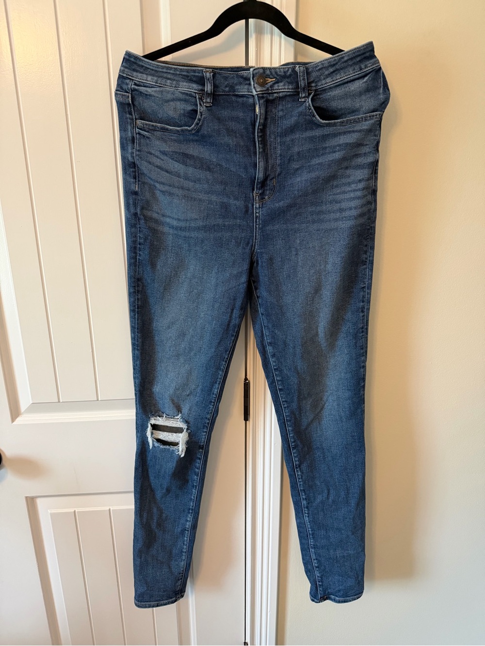 AE Women’s Dark Blue Ripped Women's Jeans